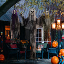 HOMCOM Set of 3 Hanging Skeleton, Flying Ghost Halloween Decorations