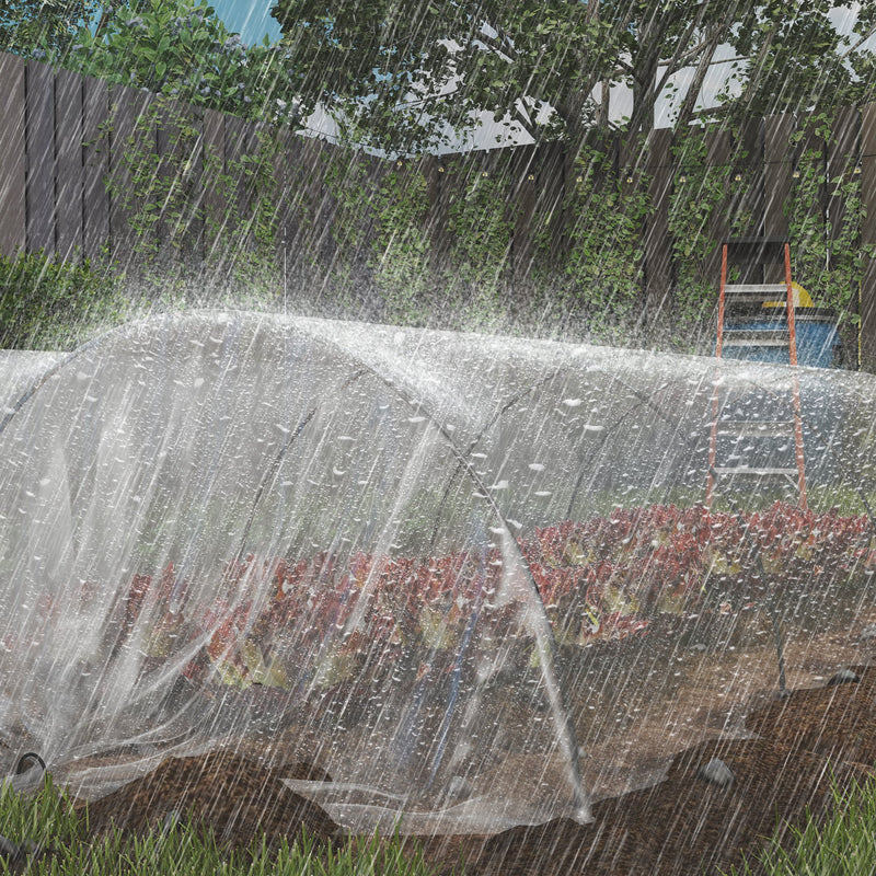 Outsunny 6 X 10m UV Resistant Waterproof Plastic Polytunnel Cover, Clear