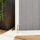 Outsunny 4.7 x 2.5FT Lockable Garden Shed, 2-Bin Storage Shed, Light Grey