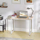 HOMCOM Computer Desk Dining Table Writing Table with Metal Frame, White