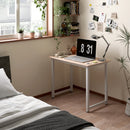 HOMCOM Computer Desk Dining Table Writing Table with Metal Frame, White