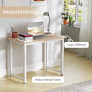 HOMCOM Computer Desk Dining Table Writing Table with Metal Frame, White