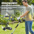 Outsunny Cordless Tiller, 18V Garden Rotavator with 2 x 4Ah Batteries
