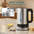 HOMCOM Electric Kettle, 1.7L Fast Boil, 3kW Water Kettle With Strix Thermost