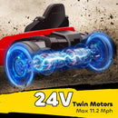 AIYAPLAY 24V Electric Go Kart With Drift Mode, Adjustable Seat, Red