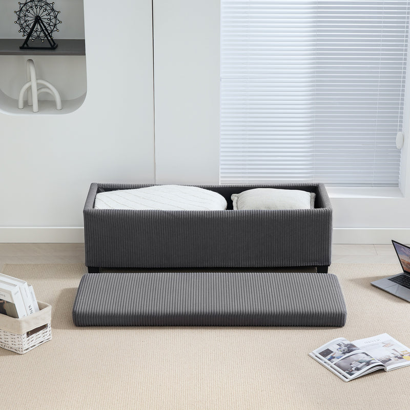 HOMCOM Storage Ottoman with Lid, 112cm Bench Chest Box
