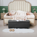 HOMCOM Storage Ottoman with Lid, 112cm Bench Chest Box