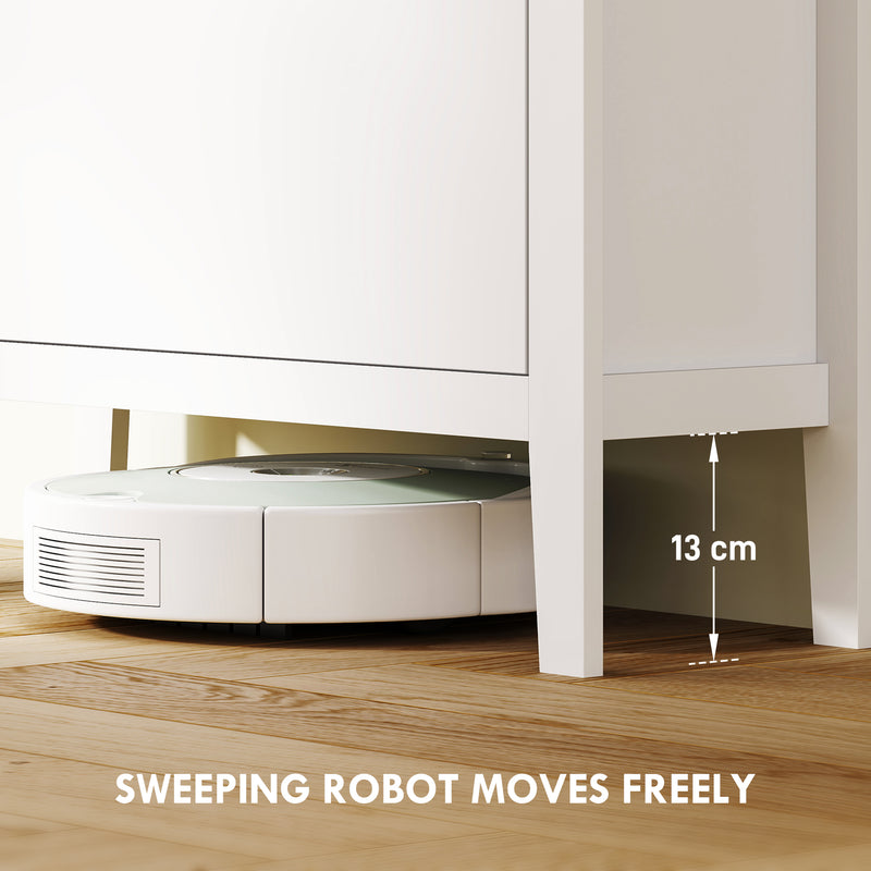 HOMCOM 2 Drawer Shoe Cabinet with Flip Doors for Hallway, Entryway, White