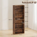 HOMCOM 6 Tier Bookshelf, Freestanding Bookcase with Adjustable Shelves