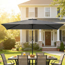 Outsunny Garden Parasol, Outdoor Umbrella With Tilt Function, Dark Grey