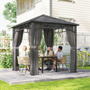 Outsunny 2.5 X 2.5 M Hardtop Gazebo With Galvanised Steel Roof And Sides