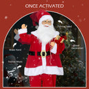 HOMCOM Life Size Animated Santa Claus with Sound Activated for Party