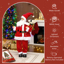 HOMCOM Life Size Animated Santa Claus with Sound Activated for Party