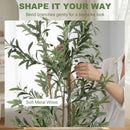HOMCOM 175 Cm Artificial Olive Tree, Tall Faux Plant With 787 Leaves