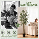 HOMCOM 175 Cm Artificial Olive Tree, Tall Faux Plant With 787 Leaves