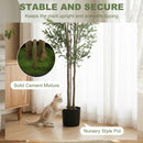 HOMCOM 175 Cm Artificial Olive Tree, Tall Faux Plant With 787 Leaves