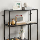 HOMCOM Industrial Bookshelf Bookcase W/ Open Shelves For Study