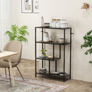 HOMCOM Industrial Bookshelf Bookcase W/ Open Shelves For Study