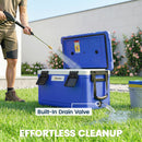 Outsunny 42.6L Insulated Cool Box, Portable Ice Cooler With Handle, Blue