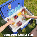 Outsunny 42.6L Insulated Cool Box, Portable Ice Cooler With Handle, Blue