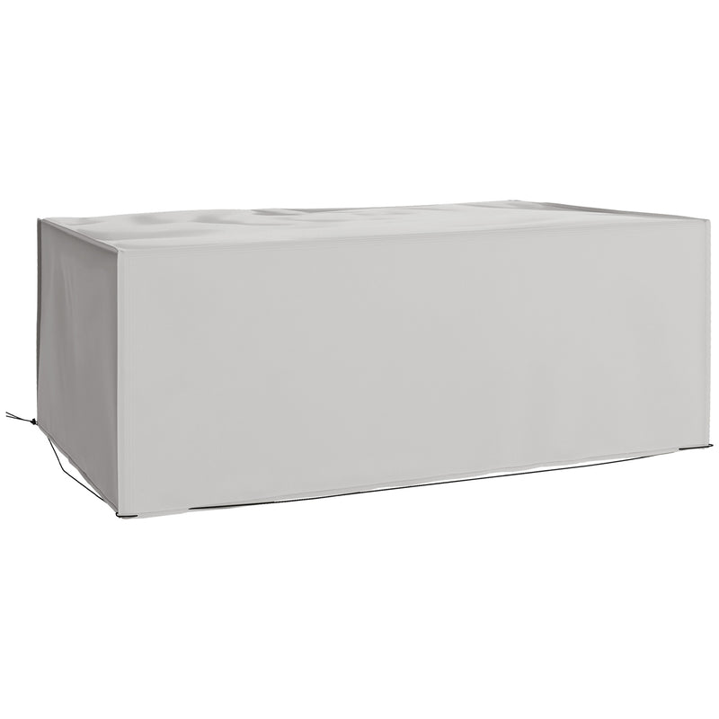 Outsunny 210x140x80cm UV Rain Protective Cover for Garden Rattan Furniture Grey