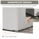 Outsunny 210x140x80cm UV Rain Protective Cover for Garden Rattan Furniture Grey