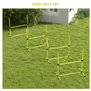 PawHut 4 Pieces Dog Agility Training Equipment with Carrying Bag, Yellow