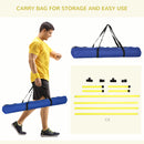 PawHut 4 Pieces Dog Agility Training Equipment with Carrying Bag, Yellow