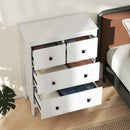 HOMCOM Modern Chest of Drawers, 4 Drawer Dresser for Bedroom, White