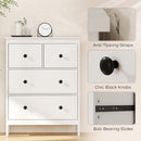 HOMCOM Modern Chest of Drawers, 4 Drawer Dresser for Bedroom, White