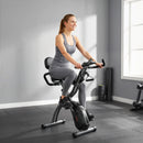 SPORTNOW 3-In-1 Folding Exercise Bike with Resistance Bands, Black