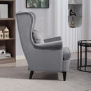 HOMCOM Wingback Chair, Modern Accent Chair For Living Room Bedroom