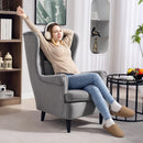 HOMCOM Wingback Chair, Modern Accent Chair For Living Room Bedroom