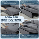 HOMCOM Corner Sofa Bed, L Shaped Sofa With Storage Chaise, USB Ports, Grey