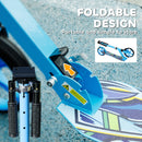 AIYAPLAY Kids Scooter, Foldable Kick Scooter W/ Adjustable Handlebar, Blue