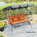 Outsunny Outdoor Seat Cushions Back Cushion with 2 Pillows, Seat Pads