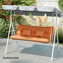 Outsunny Outdoor Seat Cushions Back Cushion with 2 Pillows, Seat Pads