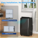 HOMCOM 12,000 BTU Portable Air Conditioner Unit With Remote, 24H Timer