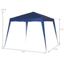 Outsunny Garden Pop Up Gazebo Tent Party Water-resistant 2.5 X 2.5M Blue