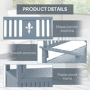 Outsunny 2 Seater Wood Garden Storage Bench Outdoor Storage Box Grey