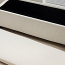 HOMCOM Storage Ottoman with Lid, 112cm Bench Chest Box