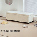 HOMCOM Storage Ottoman with Lid, 112cm Bench Chest Box