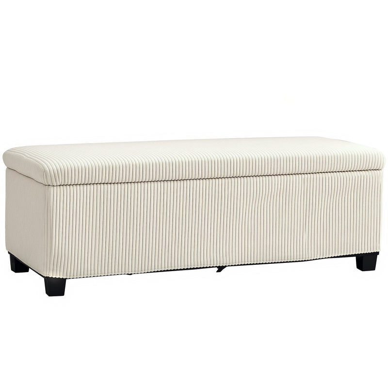 HOMCOM Storage Ottoman with Lid, 112cm Bench Chest Box
