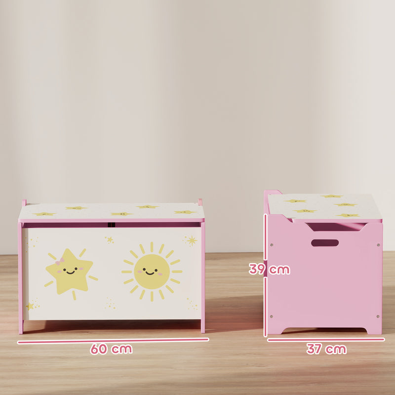 AIYAPLAY Toy Box With Lid, Safety Hinges For Kids, Nursery, Bedroom,