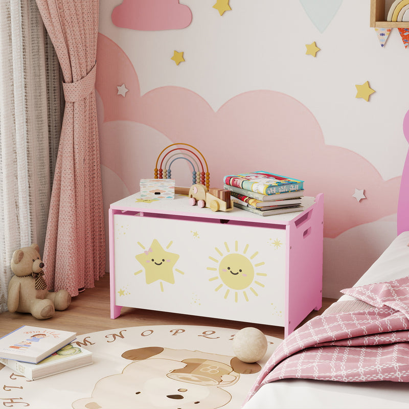 AIYAPLAY Toy Box With Lid, Safety Hinges For Kids, Nursery, Bedroom,