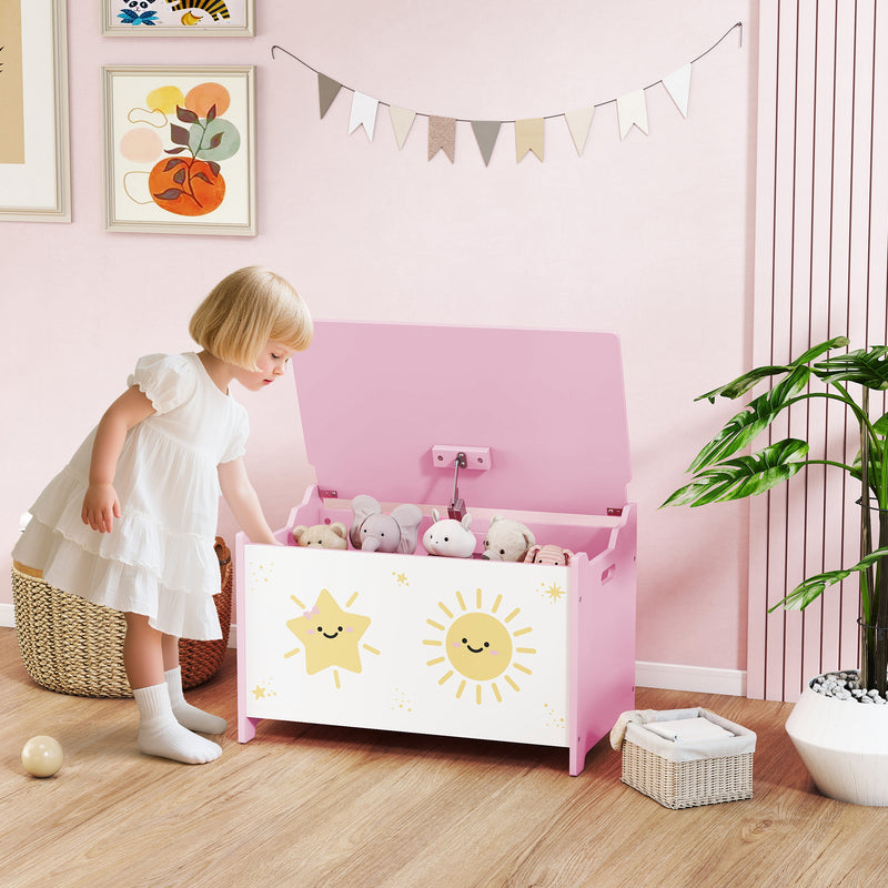 AIYAPLAY Toy Box With Lid, Safety Hinges For Kids, Nursery, Bedroom,