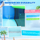 AIYAPLAY Inflatable Bouncy Castle For Kids Sharks Theme With Slide, Ball Pit