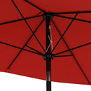 Outsunny 2 X 3(m) Garden Parasol Rectangular Market Umbrella W/ Wine Red