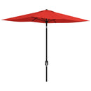 Outsunny 2 X 3(m) Garden Parasol Rectangular Market Umbrella W/ Wine Red