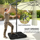 Outsunny 3(m) Banana Parasol Cantilever Umbrella Garden W/ Base Weights